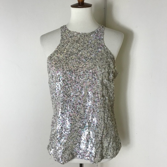 All Saints Tops - All Saints Sequin Velutina Vest Tank